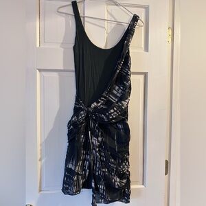 Bailey 44 Black and Gray Asymmetrical Dress